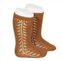 Load image into Gallery viewer, Side open knee high socks - 696Rust
