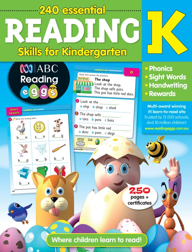 240 Essential Reading Skills for Kindergarten
