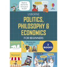 Load image into Gallery viewer, Usborne Politics Philosophy &amp; Economics For Beginners Slipcase Hardcover
