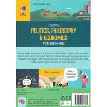 Load image into Gallery viewer, Usborne Politics Philosophy &amp; Economics For Beginners Slipcase Hardcover
