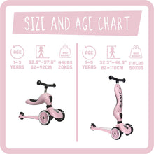 Load image into Gallery viewer, Scoot &amp; Ride 3417 Highwaykick 1 Kids Wide Deck Standing Kick Scooter-Rose
