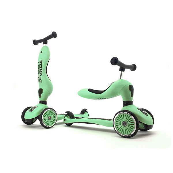 Scoot & Ride 3417 Highwaykick 1 Kids Wide Deck Standing Kick Scooter-Kiwi