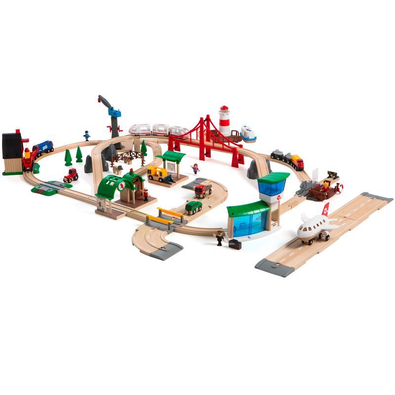 BRIO - RAILWAY WORLD DELUXE SET - 33766 - WOODEN RAILWAY